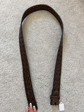 Ariat Brown Tooled Leather Western Belt